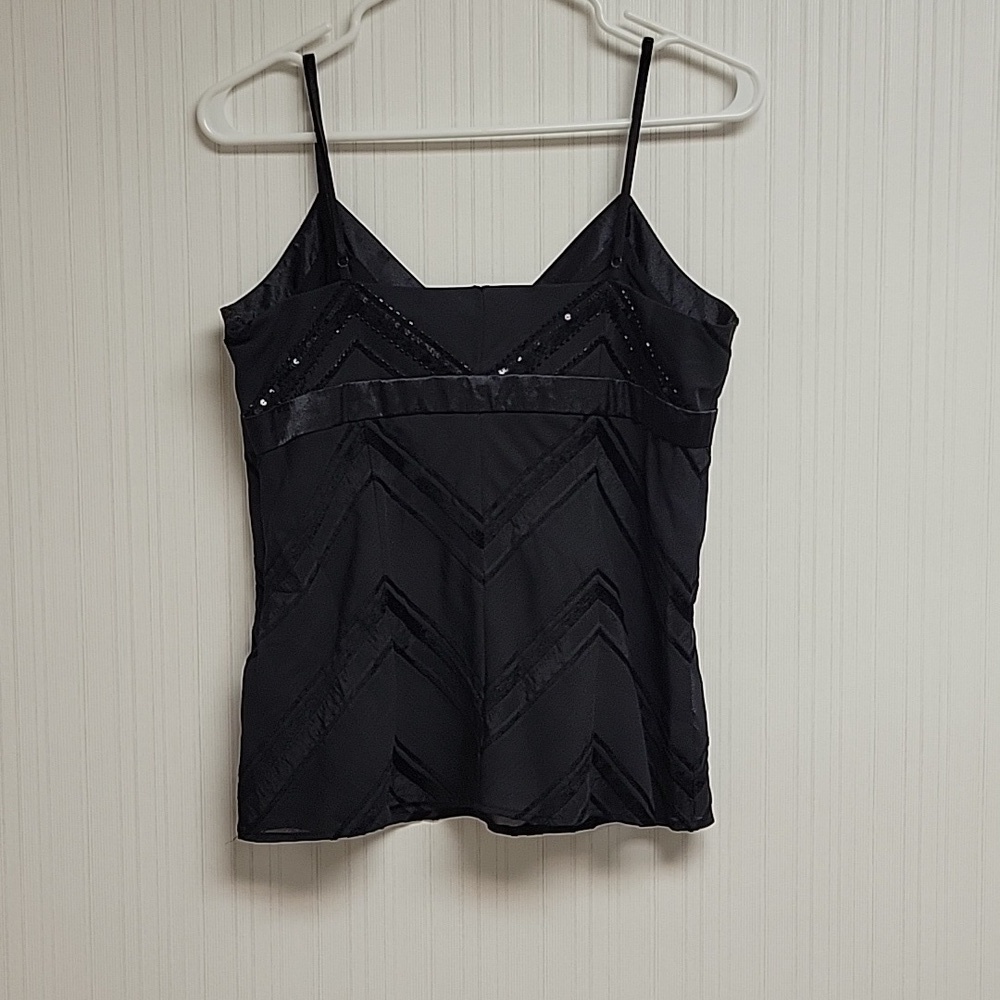 Guess Y2K Black Camisole Top, Womens Large. Beaded, Lined whimsigoth fairy - Picture 3 of 8